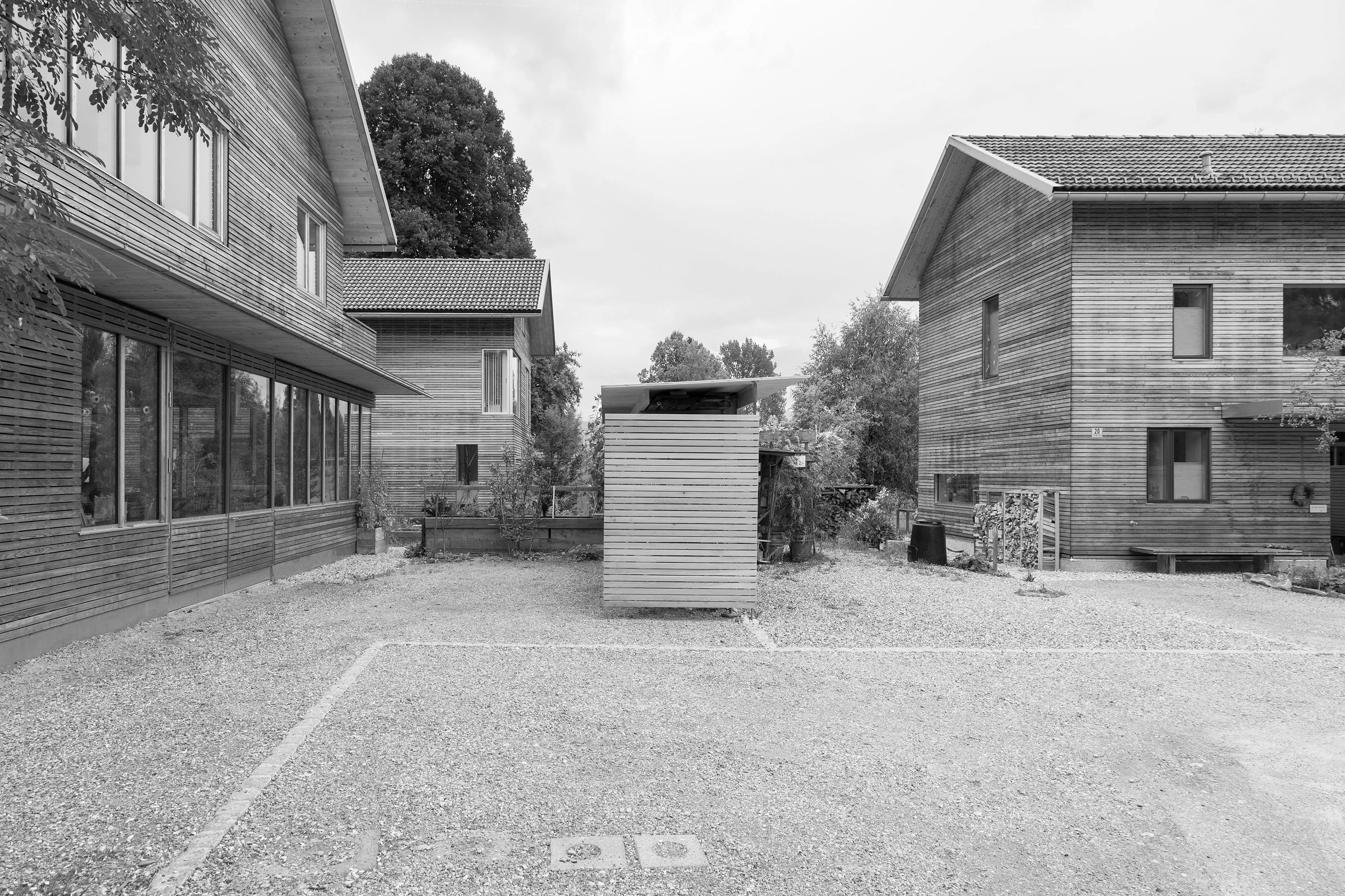 Ensemble of four wooden buildings in Uffing