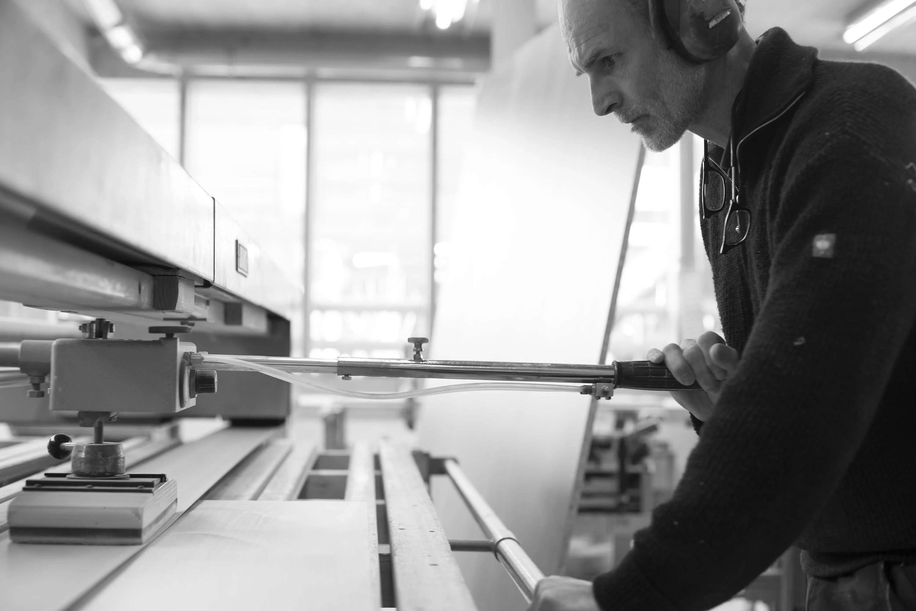 Cutting to size in the workshop